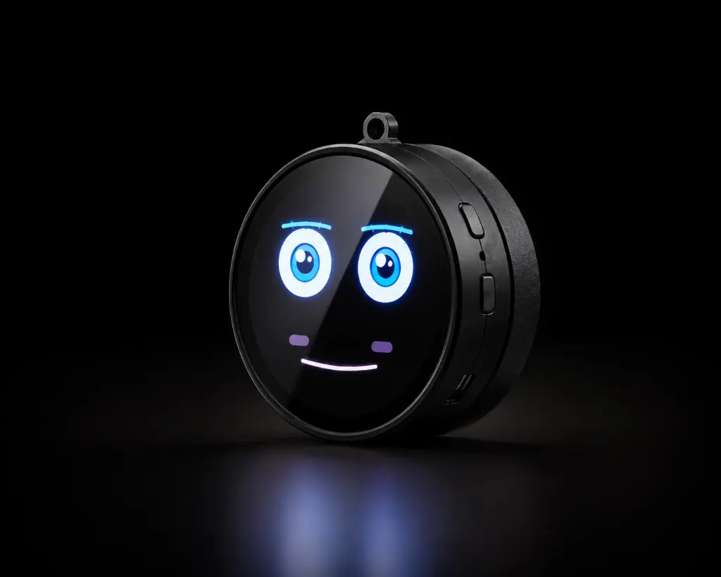 Bandhu device photographed in a dark studio setting